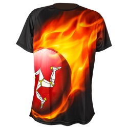Manx Flag / Flames - T-Shirt - TM TS 102